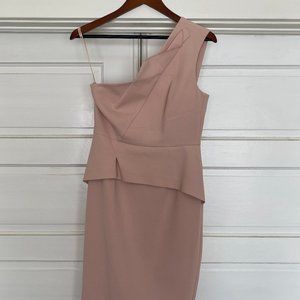 Blush-colored Vince Camuto Asymmetrical Dress, Size 4